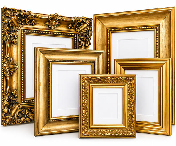 Gold picture frames