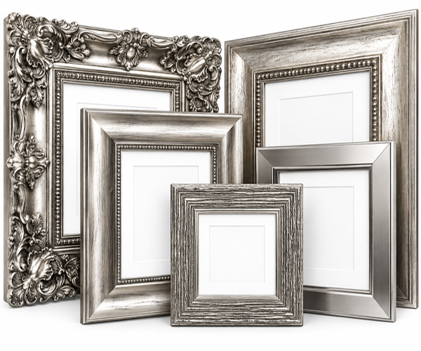 3-1/2-Inch Ornate Gold & Silver Frames - 3348